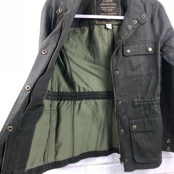 J Crew Boyfriend Field Jacket Moss Green Sz XXS - Picture 4 of 7